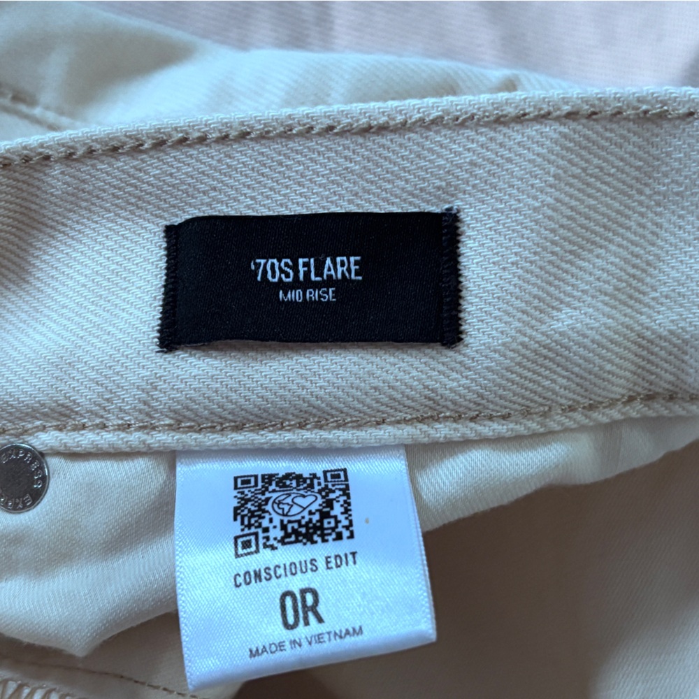 Express Beige Mid Rise Pants